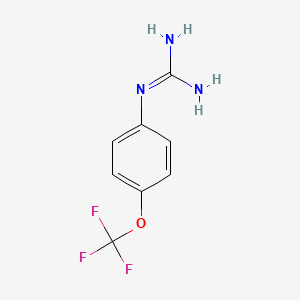 molecular formula C8H8F3N3O B1357603 1-[4-(Trifluoromethoxy)phenyl]guanidine 