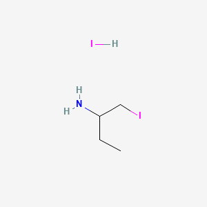 molecular formula C4H11I2N B13576058 1-Iodobutan-2-amine hydroiodide CAS No. 2803861-48-3