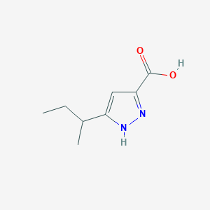 molecular formula C8H12N2O2 B13576072 5-Sec-butyl-1h-pyrazole-3-carboxylic acid 