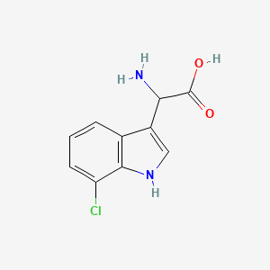 molecular formula C10H9ClN2O2 B13576107 1h-Indole-3-acetic acid,a-amino-7-chloro- 