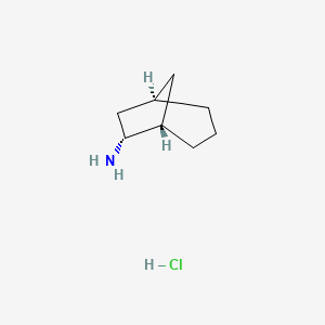 molecular formula C8H16ClN B13576110 rac-(1R,5S,6R)-bicyclo[3.2.1]octan-6-amine hydrochloride 