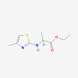molecular formula C9H14N2O2S B13576116 Ethyl (4-methylthiazol-2-yl)alaninate 