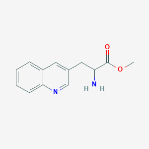 molecular formula C13H14N2O2 B13576134 Methyl 2-amino-3-(quinolin-3-yl)propanoate 