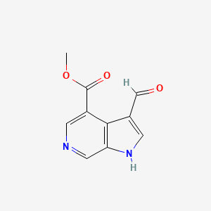 molecular formula C10H8N2O3 B13576149 methyl3-formyl-1H-pyrrolo[2,3-c]pyridine-4-carboxylate 
