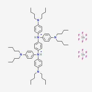 [4-[Bis[4-(dibutylamino)phenyl]azaniumyl]phenyl]-bis[4-(dibutylamino)phenyl]azanium;hexafluoroantimony(1-)