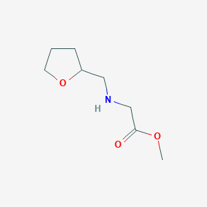 molecular formula C8H15NO3 B13576376 Methyl ((tetrahydrofuran-2-yl)methyl)glycinate 