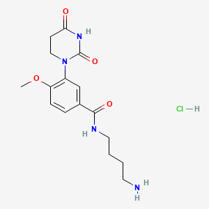 molecular formula C16H23ClN4O4 B13576436 N-(4-Aminobutyl)-3-(2,4-dioxotetrahydropyrimidin-1(2H)-yl)-4-methoxybenzamide hydrochloride 