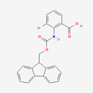 molecular formula C22H16BrNO4 B13576462 2-((((9h-Fluoren-9-yl)methoxy)carbonyl)amino)-3-bromobenzoic acid 
