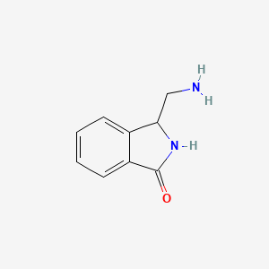 molecular formula C9H10N2O B13576530 3-(aminomethyl)-2,3-dihydro-1H-isoindol-1-one 