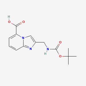 molecular formula C14H17N3O4 B13576562 2-({[(Tert-butoxy)carbonyl]amino}methyl)imidazo[1,2-a]pyridine-5-carboxylicacid 