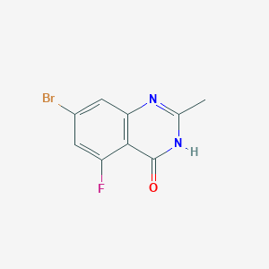 molecular formula C9H6BrFN2O B13576596 7-Bromo-5-fluoro-2-methyl-3,4-dihydroquinazolin-4-one 