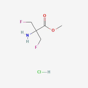 molecular formula C5H10ClF2NO2 B13576614 Methyl 2-amino-3-fluoro-2-(fluoromethyl)propanoate hydrochloride 