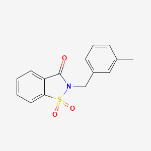 molecular formula C15H13NO3S B13576630 2-[(3-Methylphenyl)methyl]-2,3-dihydro-1lambda6,2-benzothiazole-1,1,3-trione 
