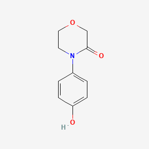 molecular formula C10H11NO3 B13576645 4-(4-Hydroxyphenyl)morpholin-3-one 