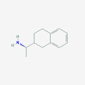 molecular formula C12H17N B13576650 (1S)-1-(1,2,3,4-tetrahydronaphthalen-2-yl)ethan-1-amine 