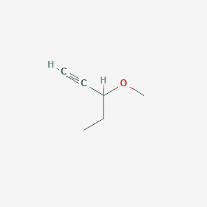 molecular formula C6H10O B13576657 3-Methoxypent-1-yne 