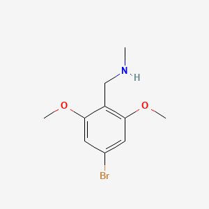 molecular formula C10H14BrNO2 B13576665 1-(4-Bromo-2,6-dimethoxyphenyl)-N-methylmethanamine 