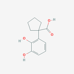 molecular formula C12H14O4 B13576677 1-(2,3-Dihydroxyphenyl)cyclopentane-1-carboxylic acid 