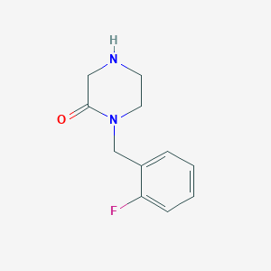 molecular formula C11H13FN2O B1357668 1-(2-Fluorobenzyl)piperazin-2-one CAS No. 893747-85-8