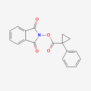 molecular formula C18H13NO4 B13576687 (1,3-dioxoisoindol-2-yl) 1-phenylcyclopropane-1-carboxylate CAS No. 1993468-83-9