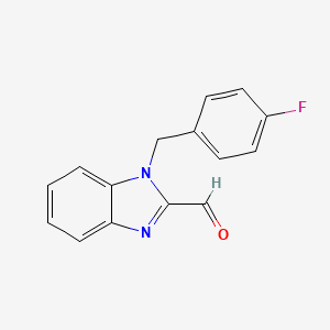 molecular formula C15H11FN2O B13576699 1-(4-fluorobenzyl)-1H-benzimidazole-2-carbaldehyde 