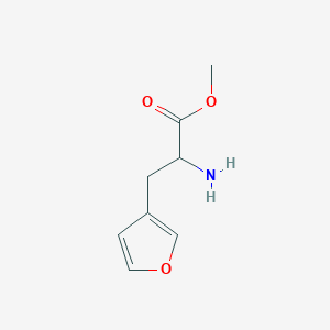 molecular formula C8H11NO3 B13576703 Methyl 2-amino-3-(furan-3-yl)propanoate 