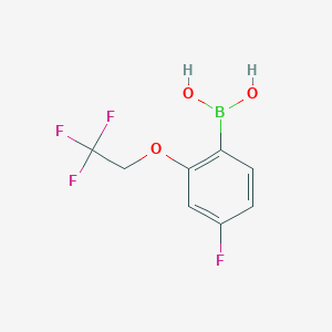 molecular formula C8H7BF4O3 B13576710 [4-Fluoro-2-(2,2,2-trifluoroethoxy)phenyl]boronicacid 