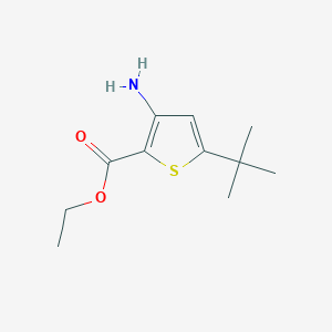 molecular formula C11H17NO2S B13576713 Ethyl 3-amino-5-tert-butylthiophene-2-carboxylate CAS No. 439693-51-3