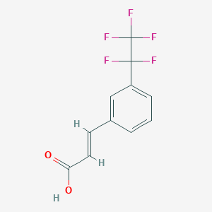 molecular formula C11H7F5O2 B13576717 3-(Pentafluoroethyl)-(E)-cinnamic acid 