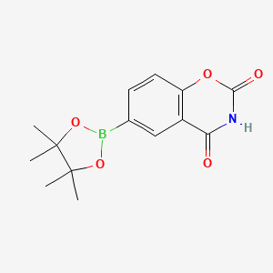 molecular formula C14H16BNO5 B13576721 6-(4,4,5,5-Tetramethyl-1,3,2-dioxaborolan-2-yl)-2H-benzo[e][1,3]oxazine-2,4(3H)-dione 
