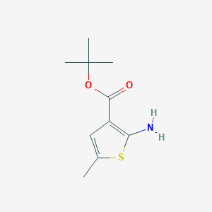 molecular formula C10H15NO2S B13576727 Tert-butyl 2-amino-5-methylthiophene-3-carboxylate CAS No. 59713-53-0