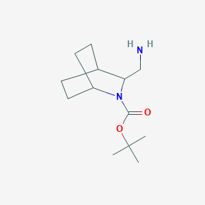 molecular formula C13H24N2O2 B13576730 Tert-butyl 3-(aminomethyl)-2-azabicyclo[2.2.2]octane-2-carboxylate 
