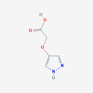 molecular formula C5H6N2O3 B13576743 2-(1H-pyrazol-4-yloxy)acetic acid 