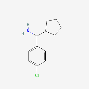 molecular formula C12H16ClN B1357680 (4-Chlorophenyl)(cyclopentyl)methanamine CAS No. 1855-37-4