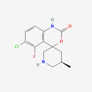 molecular formula C13H14ClFN2O2 B13576879 (5'R)-6-chloro-5-fluoro-5'-methyl-1,2-dihydrospiro[3,1-benzoxazine-4,3'-piperidine]-2-one 