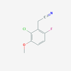 molecular formula C9H7ClFNO B1357690 2-Chloro-6-fluoro-3-methoxyphenylacetonitrile CAS No. 1017777-64-8