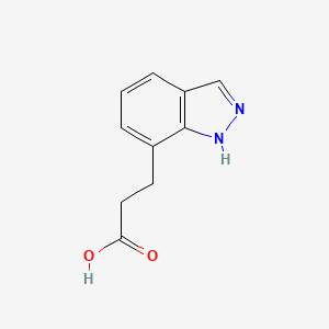 molecular formula C10H10N2O2 B13576950 3-(1H-indazol-7-yl)propanoicacid 