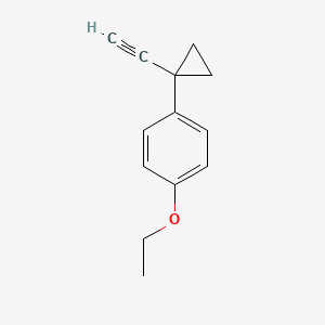 molecular formula C13H14O B13577022 1-Ethoxy-4-(1-ethynylcyclopropyl)benzene 