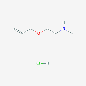 molecular formula C6H14ClNO B13577045 Methyl[2-(prop-2-en-1-yloxy)ethyl]aminehydrochloride 