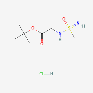 molecular formula C7H17ClN2O3S B13577059 Tert-butyl2-methanesulfonoimidamidoacetatehydrochloride 