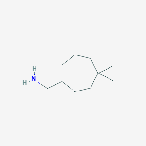 molecular formula C10H21N B13577072 (4,4-Dimethylcycloheptyl)methanamine 