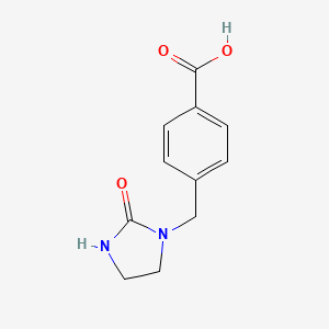 molecular formula C11H12N2O3 B1357710 4-[(2-Oxoimidazolidin-1-yl)methyl]benzoic acid 