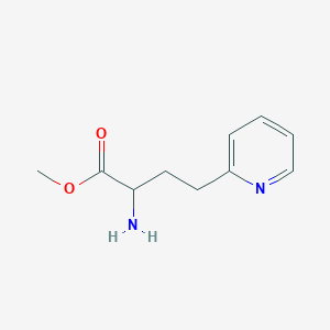 molecular formula C10H14N2O2 B13577164 Methyl 2-amino-4-(pyridin-2-yl)butanoate 