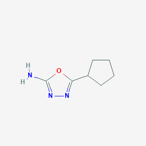molecular formula C7H11N3O B1357718 5-Cyclopentyl-1,3,4-oxadiazol-2-amine CAS No. 90221-15-1