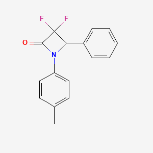 molecular formula C16H13F2NO B13577516 3,3-Difluoro-1-(4-methylphenyl)-4-phenylazetidin-2-one CAS No. 380471-41-0