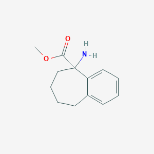 molecular formula C13H17NO2 B13577558 Methyl 5-amino-6,7,8,9-tetrahydro-5h-benzo[7]annulene-5-carboxylate 