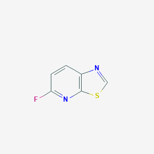 molecular formula C6H3FN2S B13577567 5-Fluoro-[1,3]thiazolo[5,4-b]pyridine 