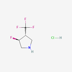 molecular formula C5H8ClF4N B13577930 rac-(3R,4S)-3-fluoro-4-(trifluoromethyl)pyrrolidinehydrochloride,trans 