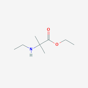 molecular formula C8H17NO2 B13578095 Ethyl 2-(ethylamino)-2-methylpropanoate 