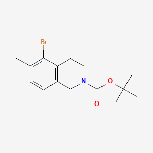 molecular formula C15H20BrNO2 B13578134 Tert-butyl5-bromo-6-methyl-1,2,3,4-tetrahydroisoquinoline-2-carboxylate 